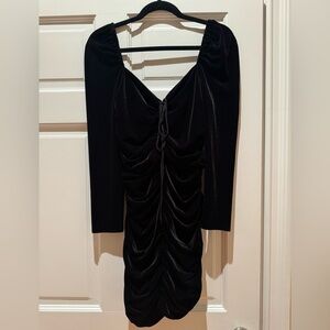 Velvet Lace Up Zara Bodycon Mini Dress